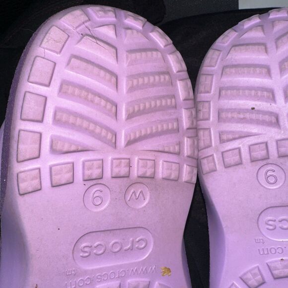 Crocs Baya Purple, Glitter Clog shoe's size 9 Women - Picture 5 of 15